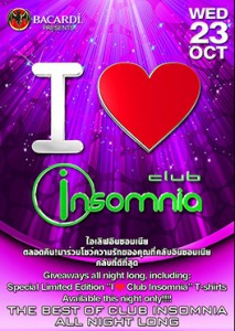 I love Insomnia Party October 23rd