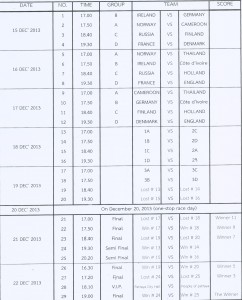Beach Football Schedule
